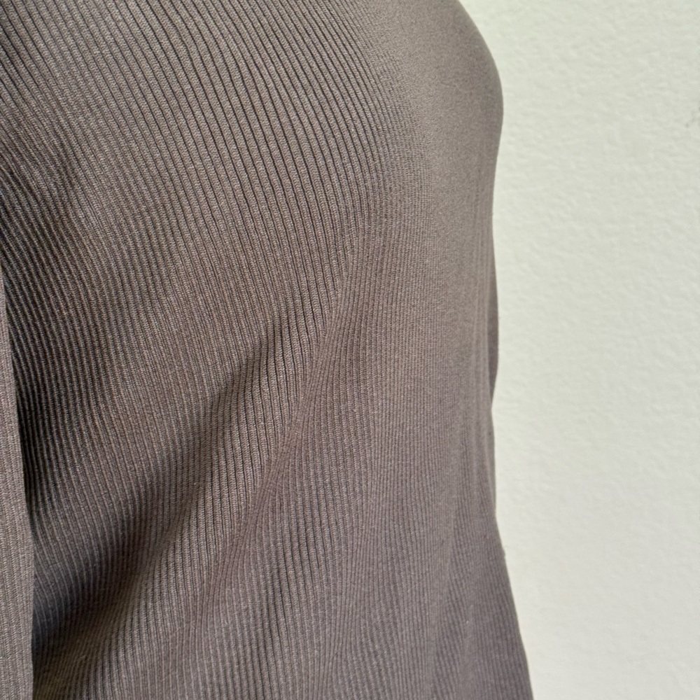 Chico's Taupe Long Sleeve Ribbed Top size 16 (Chico’s size 3) - Picture 5 of 8